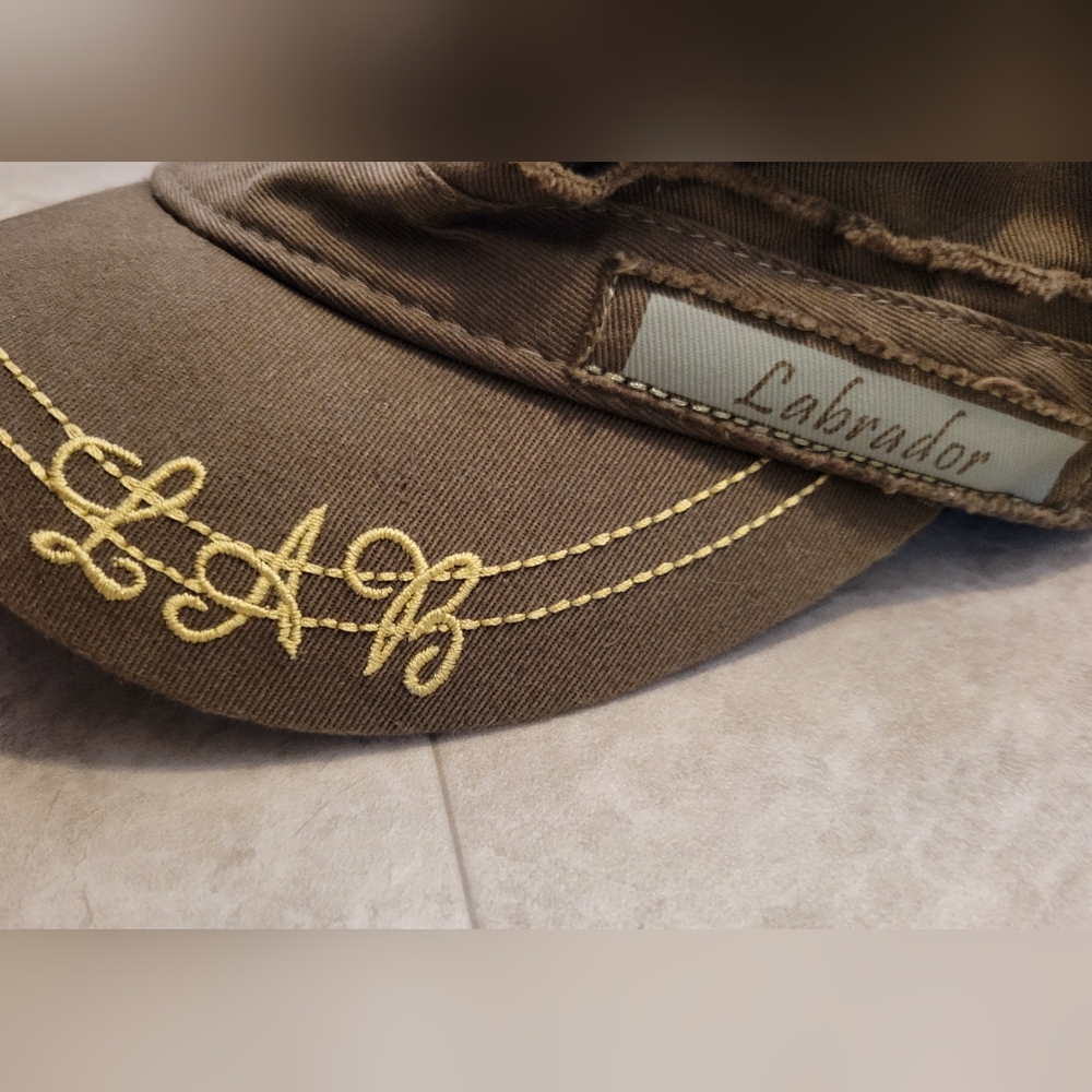 Distressed Labrador Military Style Cap - Picture 7 of 10